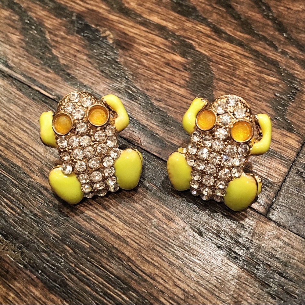 Francesca's Jeweled Frog Earrings